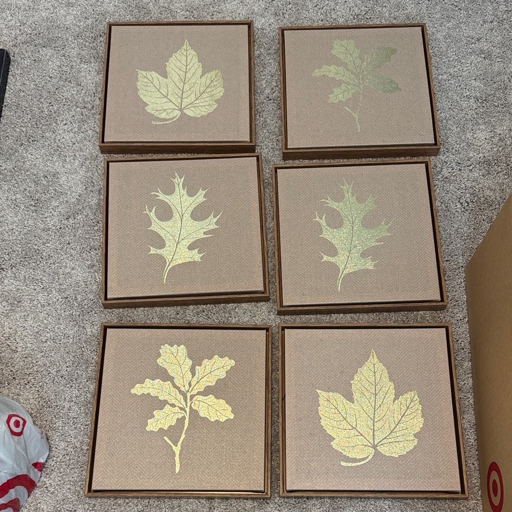 Threshold Gold Leaf Wall Art Set